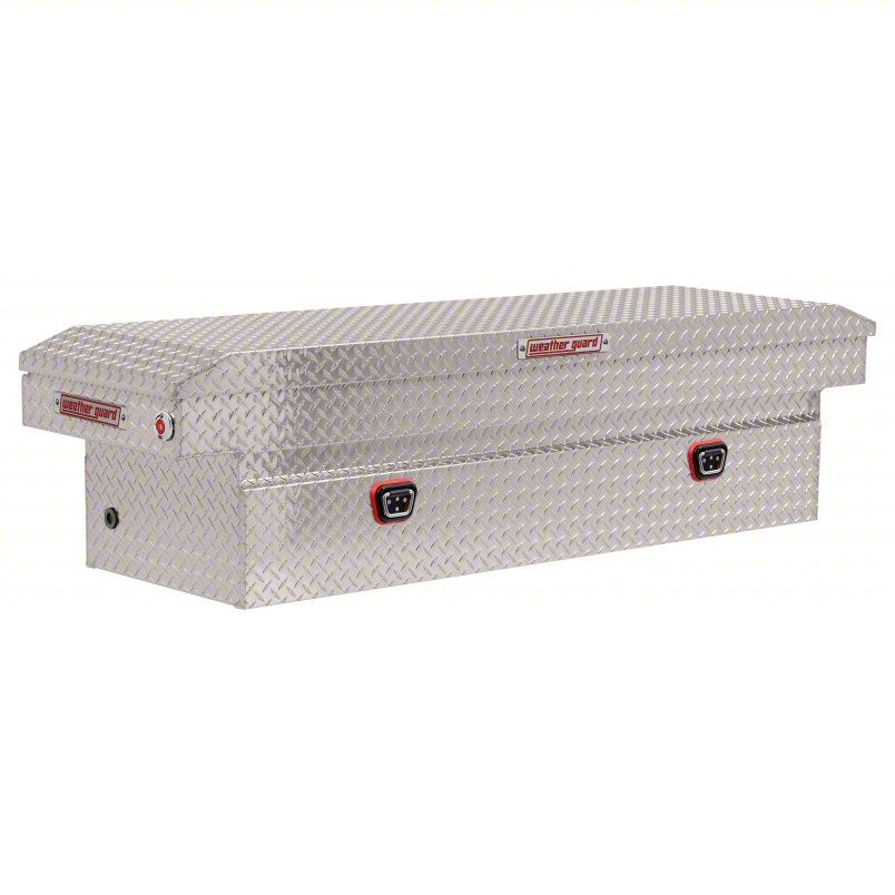 Weather Guard Model 127-0-04 Saddle Box, Aluminum, Full Standard, Clear, 11.0 cu ft