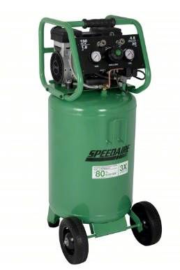 SPEEDAIRE Air Compressor: Quiet, Oil Free, 20 gal, Vertical, 1.8 hp, 4