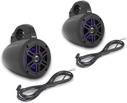 Pyle - Waterproof Marine Wakeboard Tower Speakers - Black