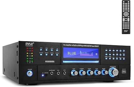 Pyle 4-Channel 1000W Power Amplifier with Bluetooth - Wireless Stereo