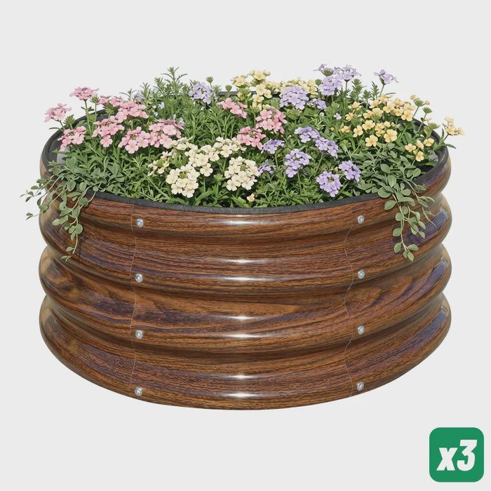 12" Tall 2x2 ft Modular Metal Raised Garden Bed
