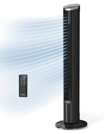 Lasko 42” Oscillating 12-Speed DC Tower Fan with Remote.