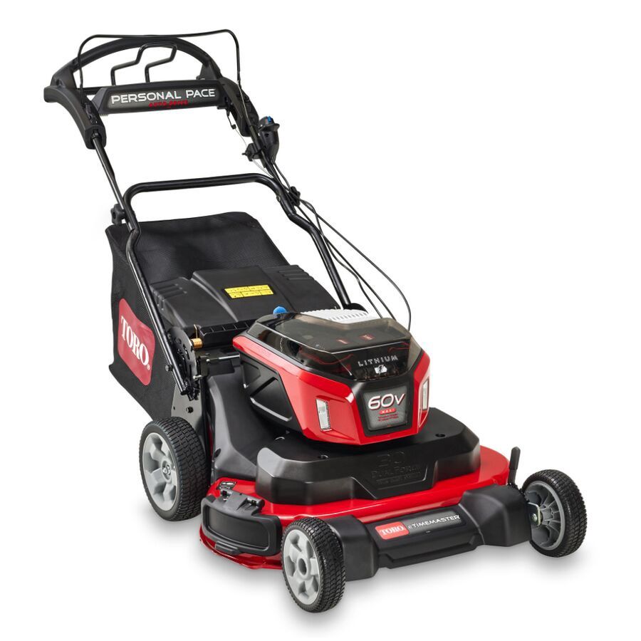 toro 2149t 60V MAX* 30 in. (76 cm) eTimeMaster® w/Personal Pace® Lawnmower - comes with 2 7.5 ah powers and two chargers also comes with snowblower as well