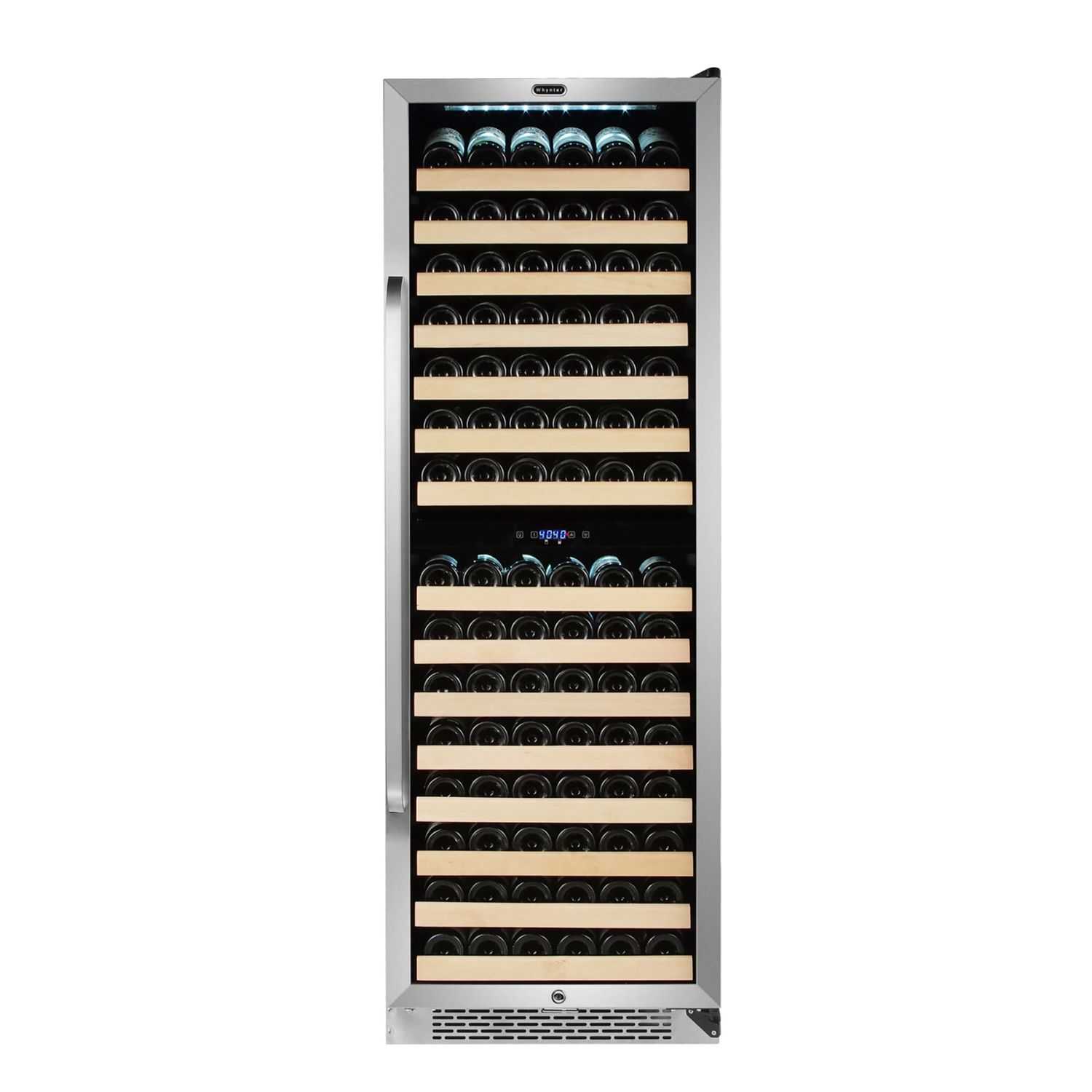 Whynter BWR-1642DZ/BWR-1642DZa 24″ 164-Bottle Built-In Dual Zone Wine Refrigerator – Stainless Steel
