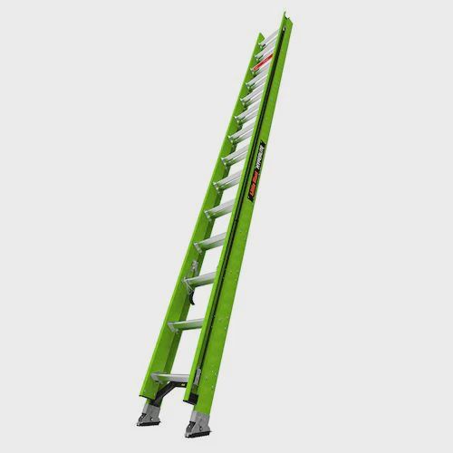 LITTLE GIANT LADDER | HyperLite 28' Fiberglass Extension Ladder w/Cable Hooks, CLAW, &amp; Pole Strap, Type IA, 300lb Load Capacity | #18328 damaged