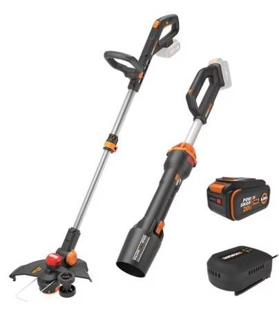 Worx WG941 20V Powered Leaf Blower and Trimmer No Charger 1 Battery used