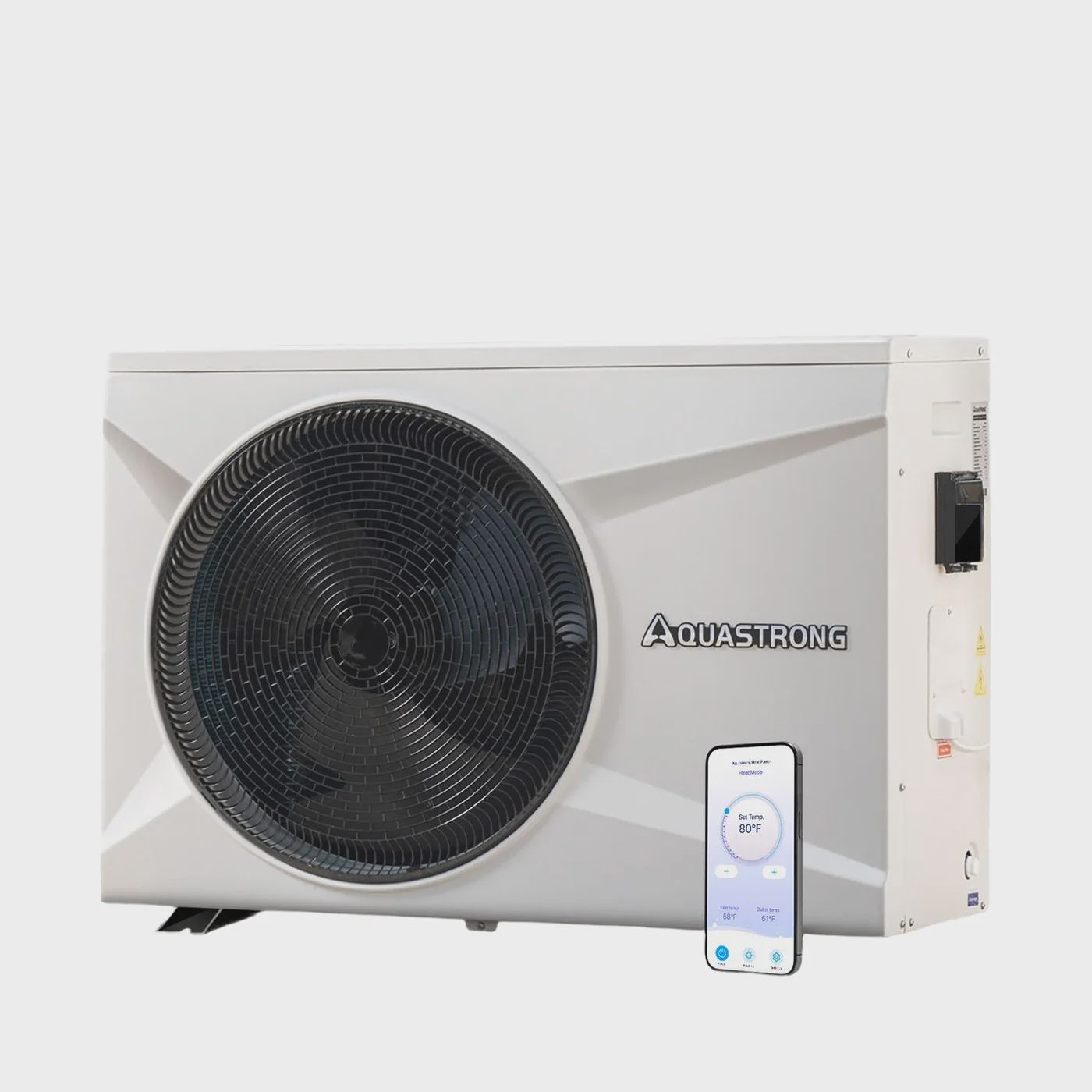 Aquastrong HEX100 100,000 BTU Inverter Pool Heat Pump (WiFi) 220V