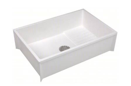 MUSTEE Mop Sink: Fiberglass Mix, 36 in x 24 in x 10 in