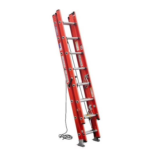 Werner D6200-3 20-ft ( 19-ft Reach Height ) Fiberglass Type 1A - 300 lbs. Load Capacity Extension Ladder