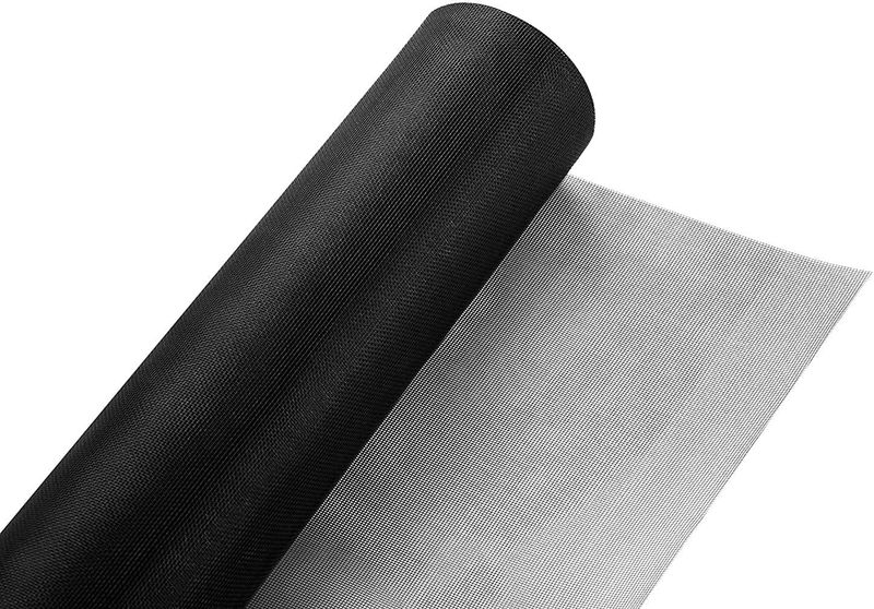 Fiberglass Window Screen Roll 96" x 100' Continuous Roll UV Protection Install and Repair Door and Window Screen(96" x 100', Black)