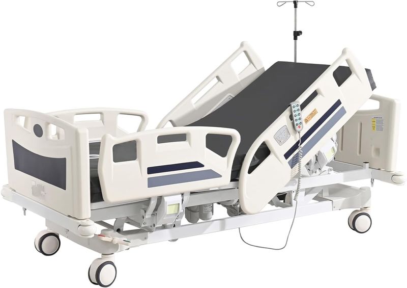 Premium 5 Function Full Electric Hospital Bed,ICU Medical Bed,550LBS