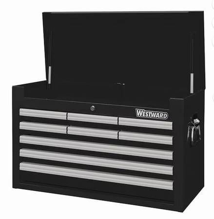 WESTWARD Top Chest, 9-Drawers, 26" W x 12.5" D x 16.5" H