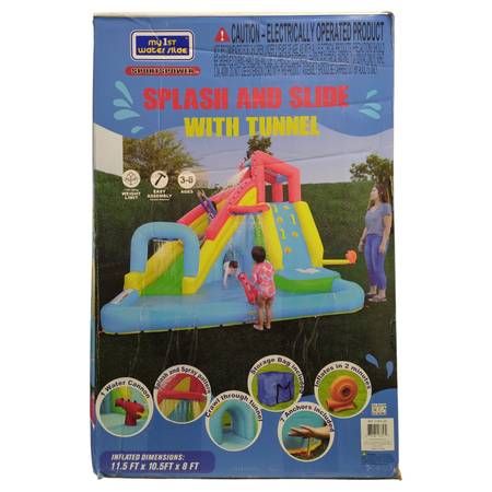 My 1st Water Slide Splash and Slide with Tunnel and Water Arch,