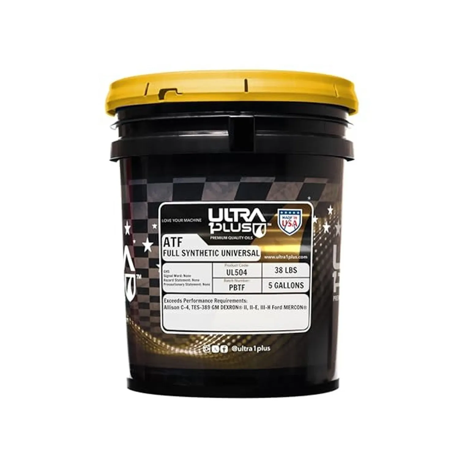 Ultra1Plus Universal ATF Full Synthetic Automatic Transmission 5 Gallon Pail