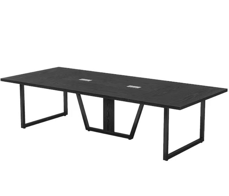 Tribesigns Office Conference Table Black 10 -Person Conference table ( 94.49-in W x 29.53-in H )