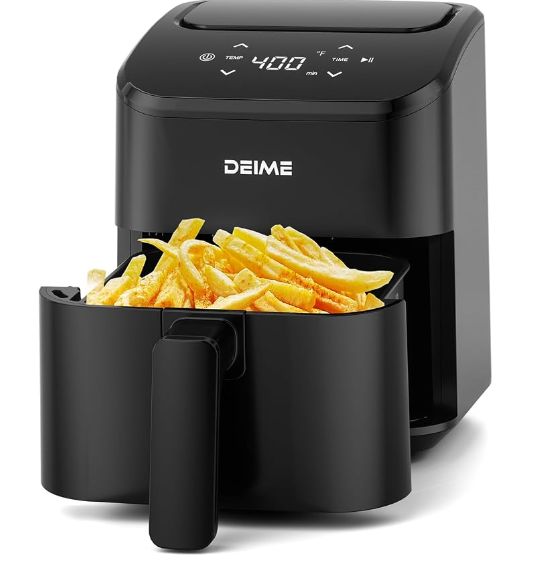 DEIME Air Fryer, Small Digital 3 Qt Airfryer Space Saving Compact