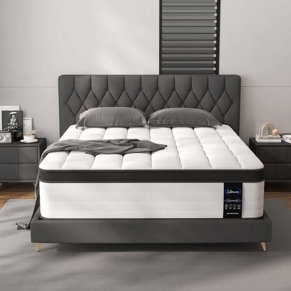 12 Inch California King Mattress, Hybrid Pocket Spring Medium