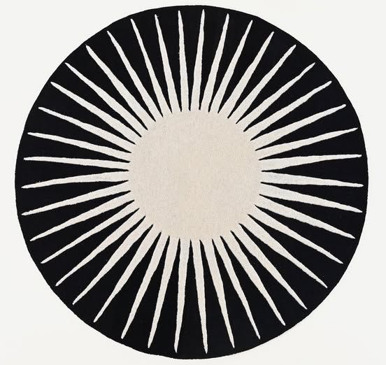 Restoration and Renovation Modern Round Area Rug – Hand-Tufted with 100% NZ Wool, Thick &amp; Soft Circular Carpet for Living Room, Bedroom &amp; Dining Room Decor (Black, 7' Round)