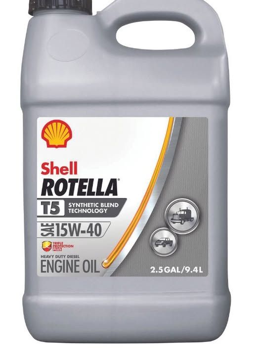 Shell Rotella® T5 15W-40 Synthetic Blend Diesel Engine Oil - 2.5 gal.