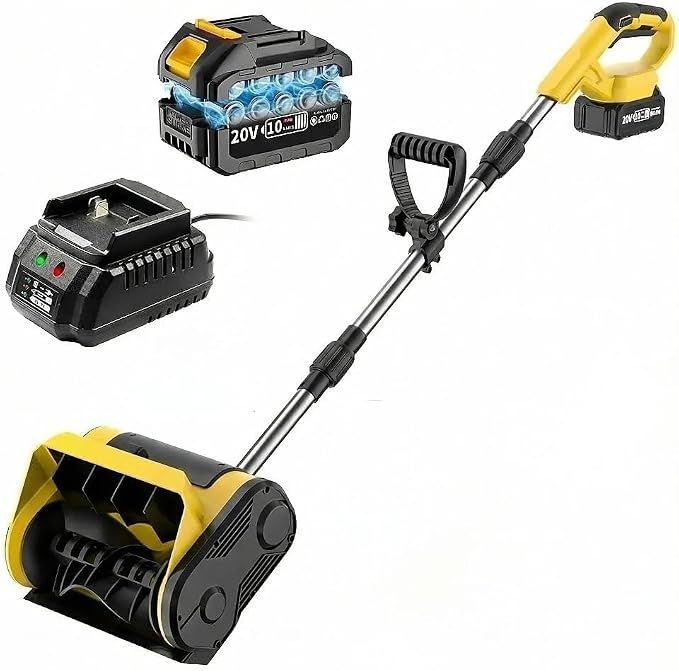 Tegatok Brushless Green Cordless Snow Blower and Shovel Batt/Charger