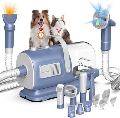 Dog Grooming Vacuum and Dryer Kit, Blower for Pet Vacuum