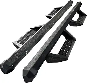 Running Boards for 2025 2026 Toyota 4Runner (Without Side Skirts) 4.7" Drop Down Side Steps, Carbon Steel Step Rail, Anti-Slip Step Bars, Anti-Rust Powder Coated Rock Rail, No-Drill Nerf bar
