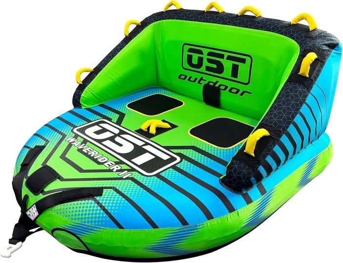 2-4 Person Towable Tubes for Boating, Sofa Style Boat Tube, Water Sports Inflatable Towables Tubes for Boats to Pull, Dual Tow Points, Durable Nylon Cover