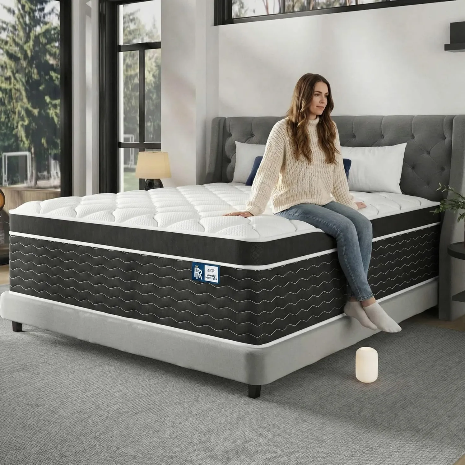 Ruoysun Luxury Firm Queen Mattress 14 In,