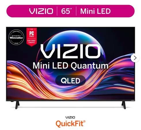 VIZIO 65 in Mini LED Quantum 4K QLED HDR Smart TV, New 2026, VQM65C-10