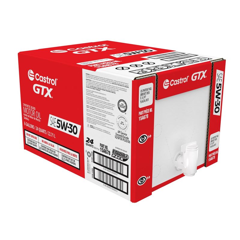 Castrol 60065 GTX 5W-30 Conventional Motor Oil - 6 Gallon, (Enviro-Pack)