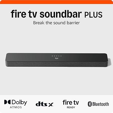 Amazon Fire TV Soundbar Plus (newest model) with built-in subwoofer,