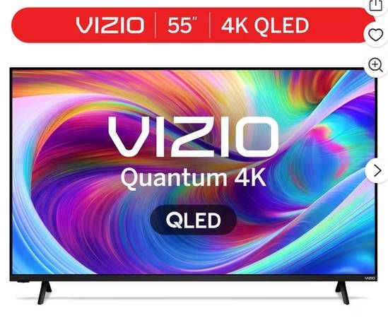 VIZIO 55 in Class Quantum 4K QLED HDR Smart TV, VQD55R-10
