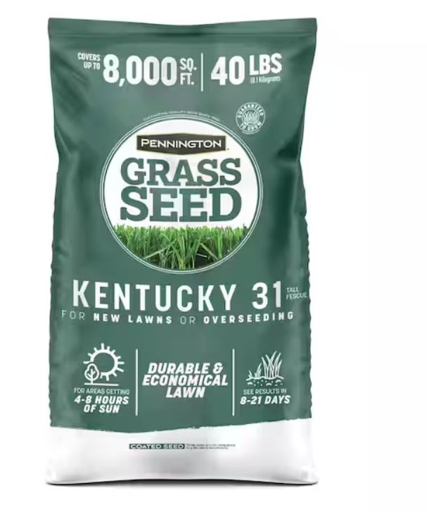 Kentucky 31-Tall Fescue Grass Seeds 40 lbs. 8,000 sq. ft. Bulk Grass Seed