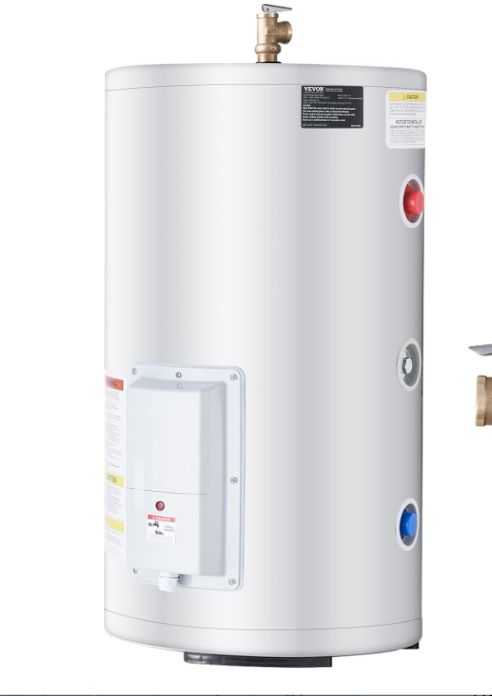 VEVOR Electric Water Heater, 18 Gallon Tank Instant Hot Water Heater, 1.6KW Tankless Water Heater with Knob Control, IPX4 Waterproof Side Connection On Demand Heaters for Shower, Bath FJI-POR-70S2