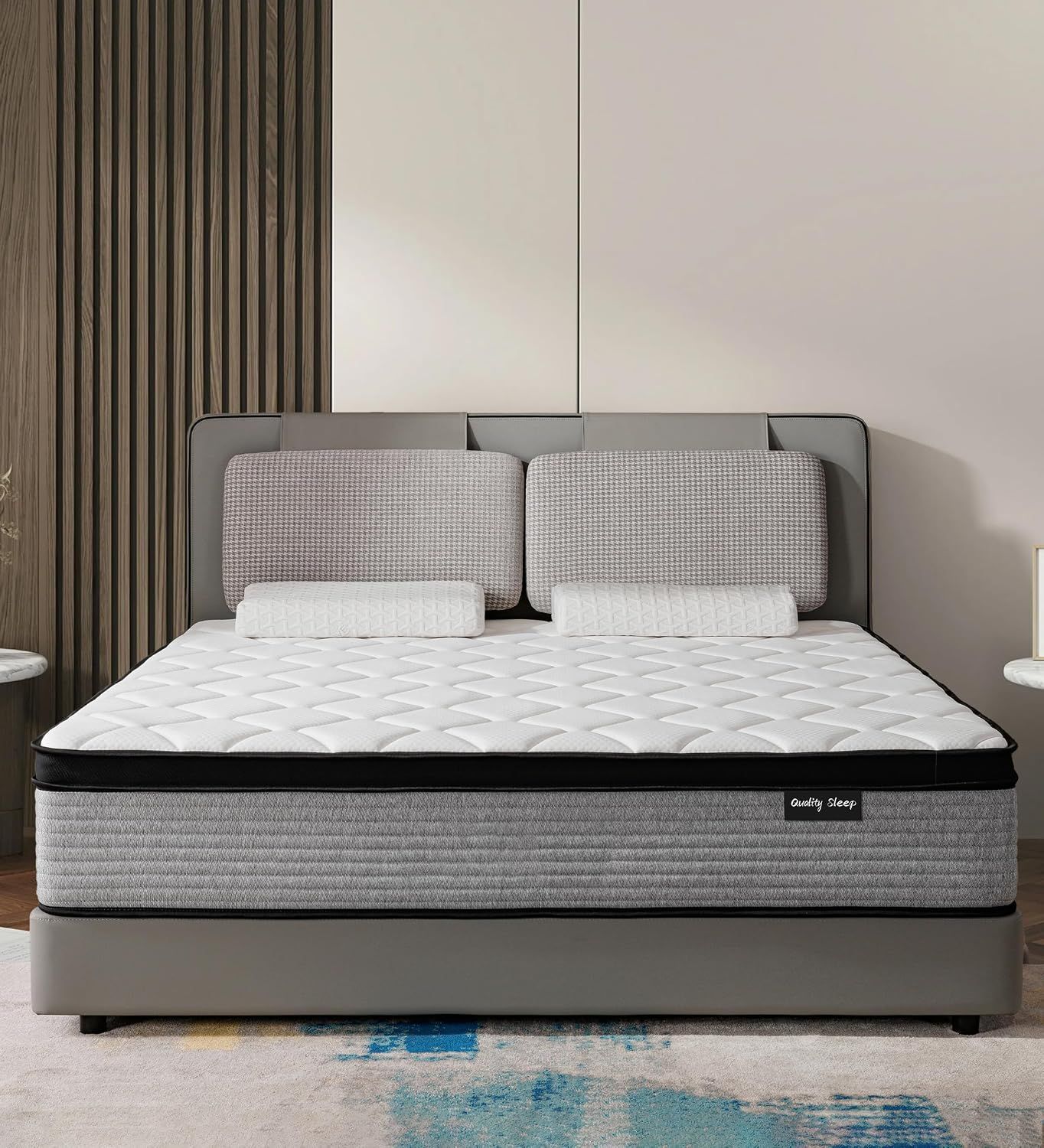 OGlAWA Twin Mattress, 10 Inch Gel Memory Foam Hybrid Mattresses for Medium Firm, Individual Pocketed Springs for Supportive Foam &amp; Motion Isolation Technology