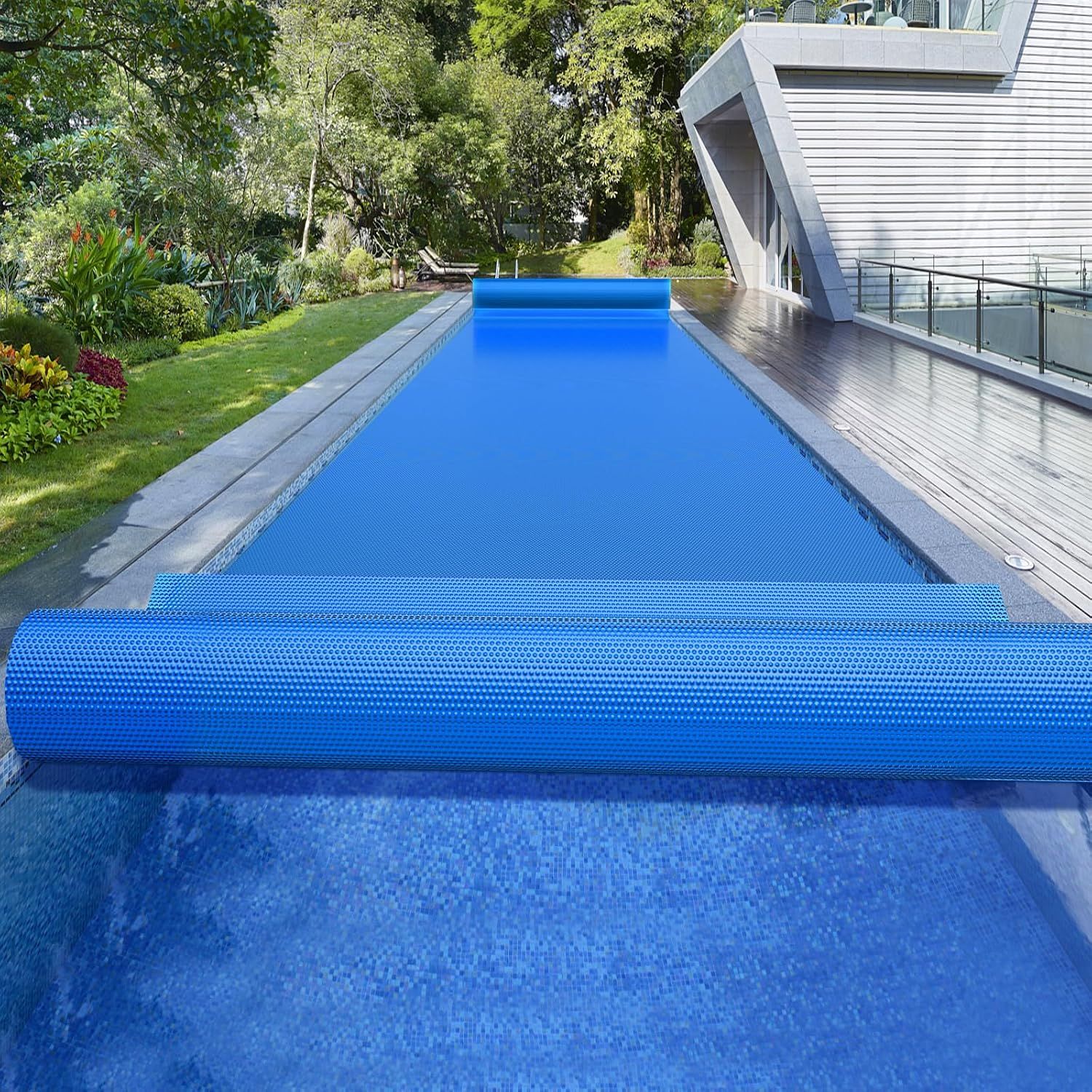 BigXwell Heavy-Duty Solar Pool Cover 16x32ft - 16Mil Blue