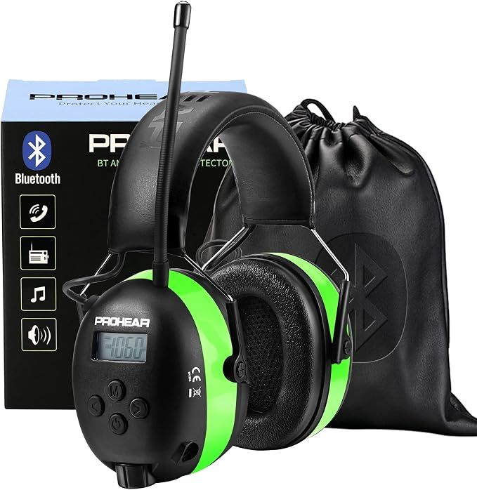 PROHEAR 033 Upgraded 5.4 Bluetooth Hearing Protection AM FM Radio