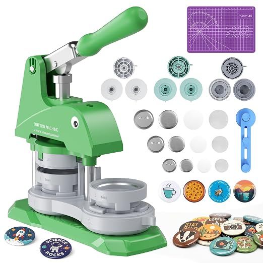 Button Maker Machine 3 Sizes, DIY Pin Maker Machine 1+1.25+2.25 inch