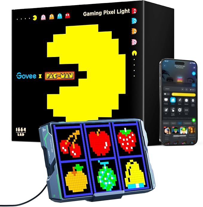 Govee x PAC-MAN Gaming Pixel Light, LED Panel with Real-time Info