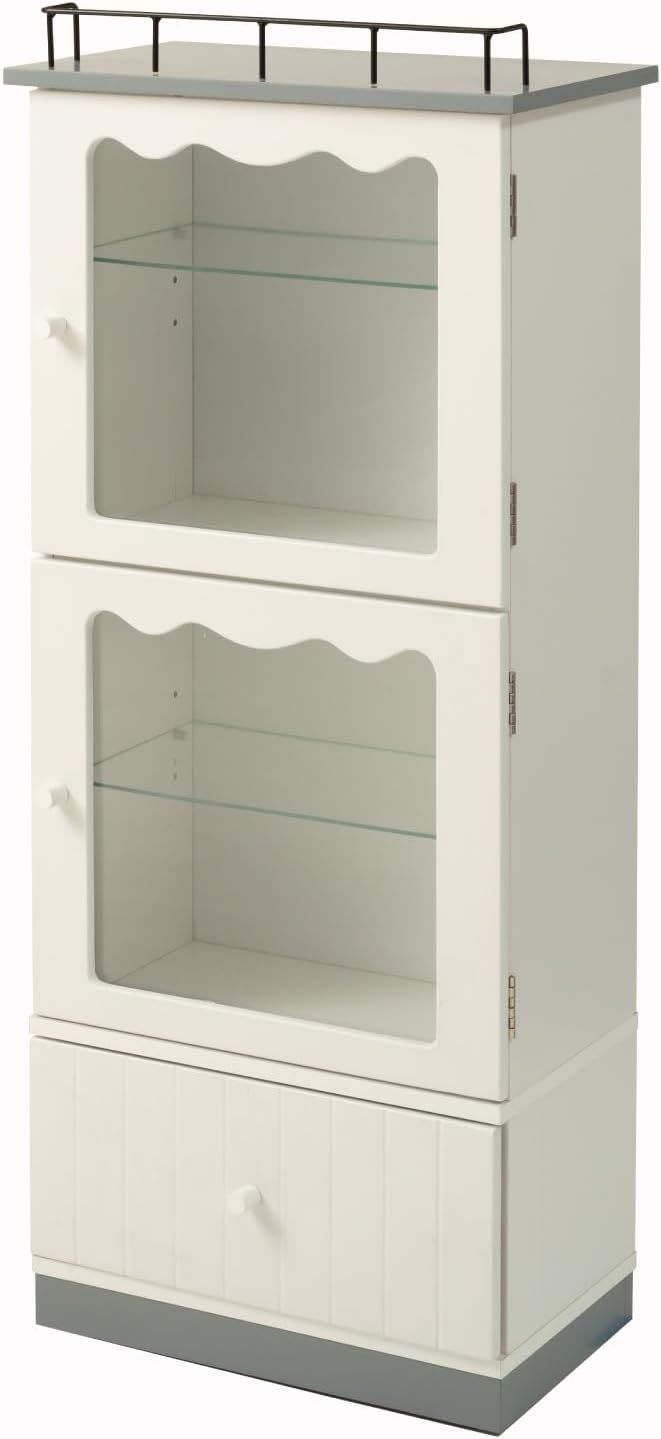 PaletteLife 3 Tier Pastel Display Cabinet with Glass Doors,