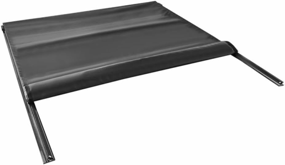 8' Roll up Truck Tonneau Cover Long Bed Upper Aluminum&amp; PVC Vinyl Mounting Hardware for Ford for F150 2004-2008 Black M44104