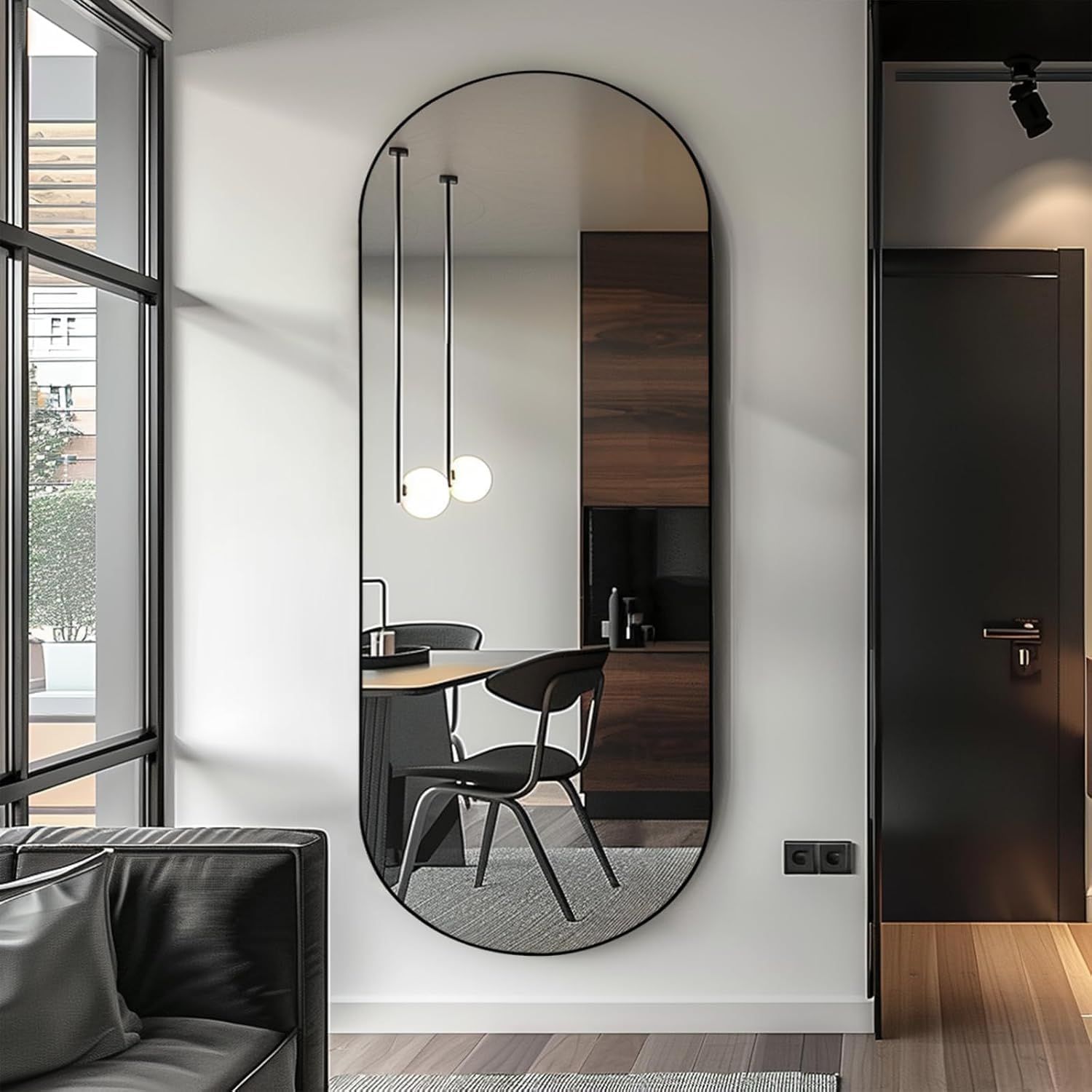 Arched Full Length Floor Mirror, 64×21 Oval Full Floor Mirror $50.00