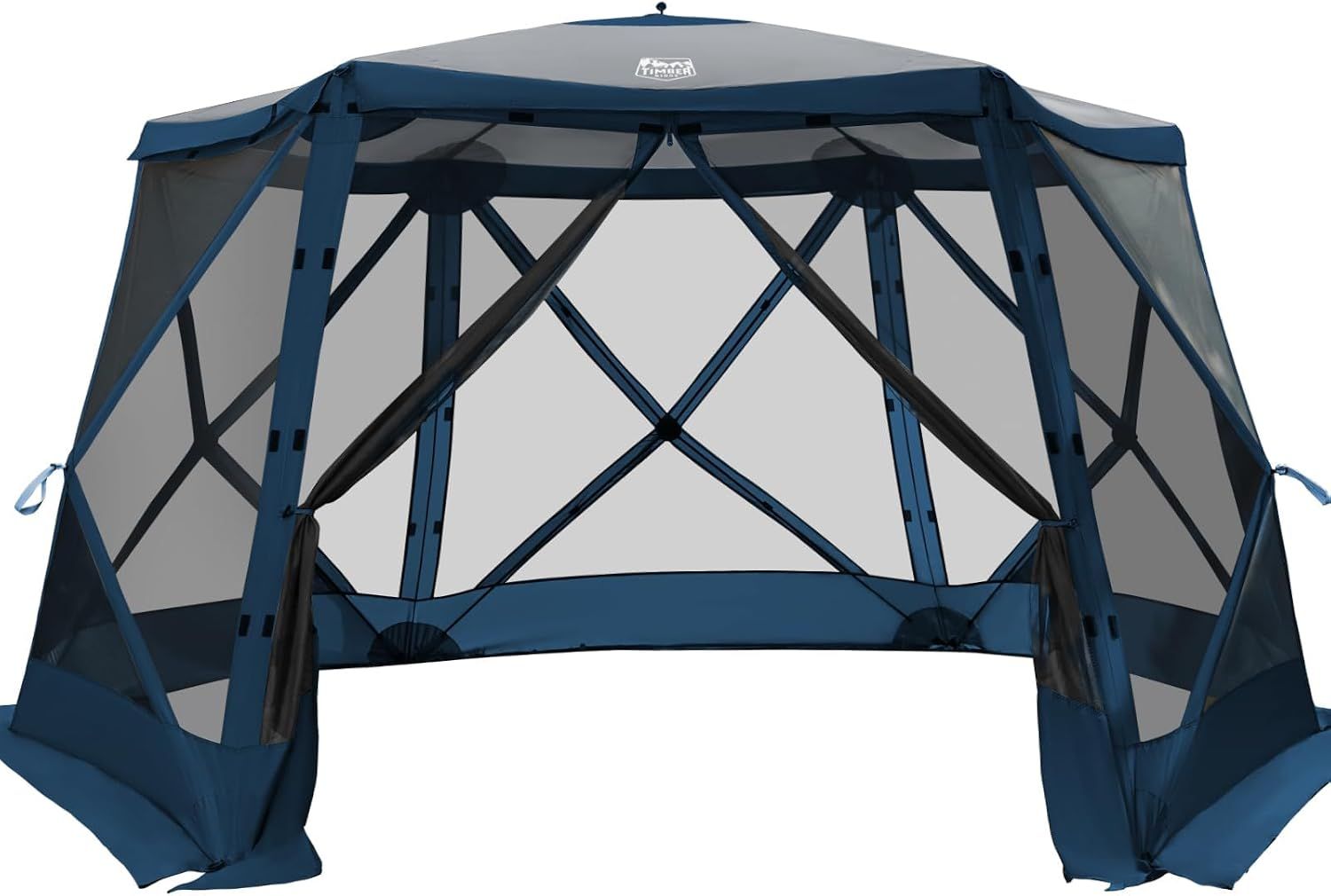 TIMBER RIDGE Pop Up Gazebo, Easy 60S Set-Up, Portable Instant Screen House Screen Tent with Netting 12.1' x 10.5' x7.2', Fits 6 People, Ideal for Camping, Backyard, Patio, Tailgating, Picnics