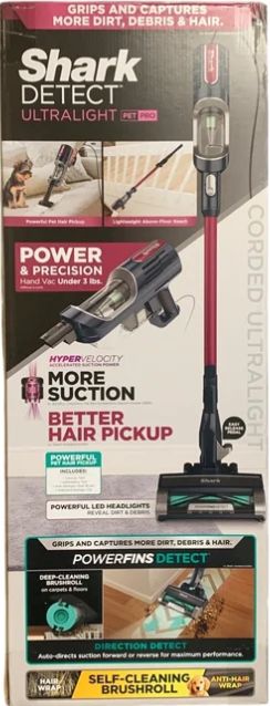 Shark Detect Corded Stick Vacuum, Carpet and Hardfloors, Pet Friendly,
