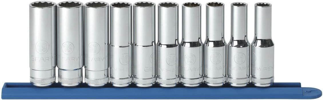 GEARWRENCH 10 Pc. 1/2" Drive 12 Point Deep Metric Socket Set - 80712