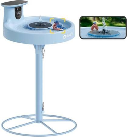 Birdfy Smart Bird Bath with Camera, Solar Powered, Dual-Lens 2K AI Cam