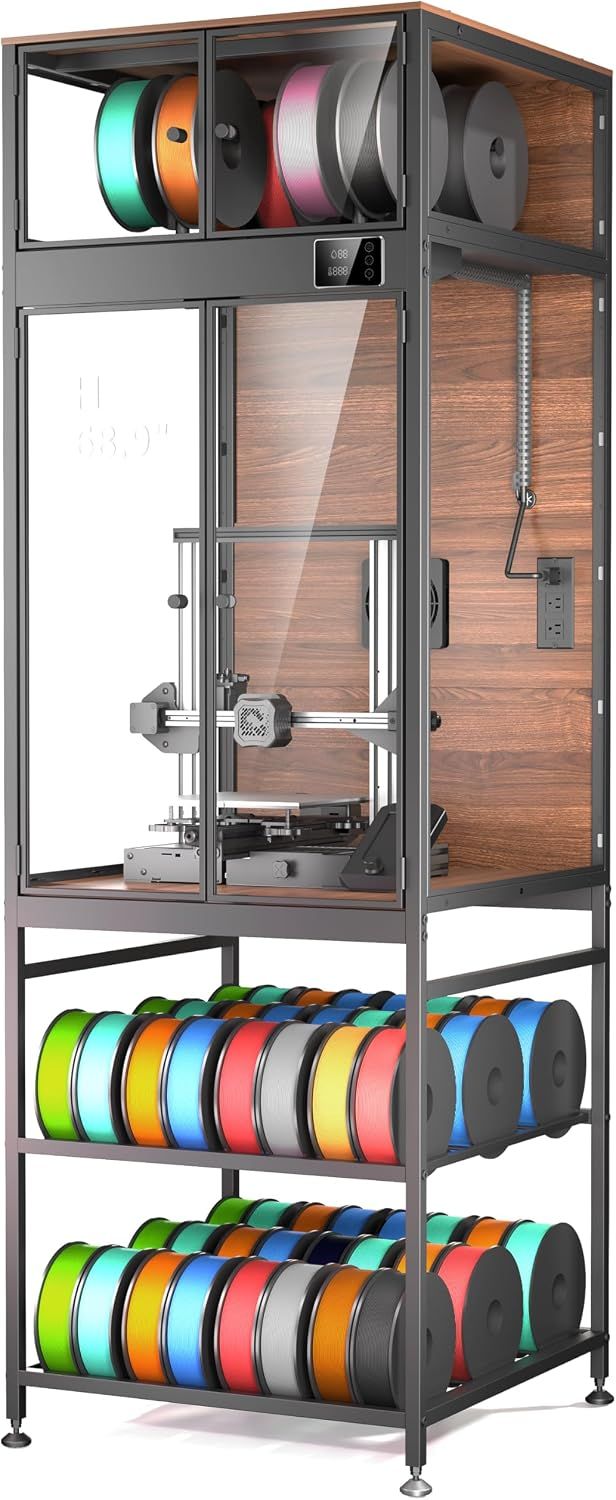 rafit 3D Printer Cabinet with 48 Spools Filament Storage Rack