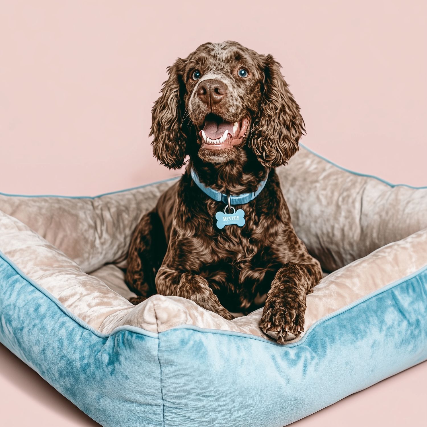 Deluxe Velvet Dog Bed
