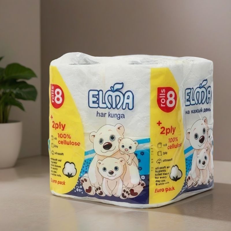 Туалетная бумага &quot;Elma&quot; 8шт