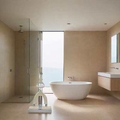 Швабра-бабочка пластиковый с насадкой из микрофибры - 50см